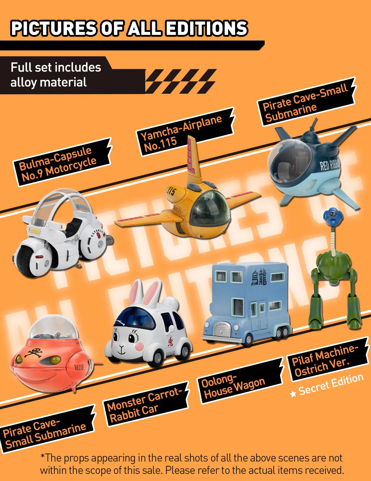 POP MART DRAGON BALL-Alloy Vehicles Series Figures Blind Box