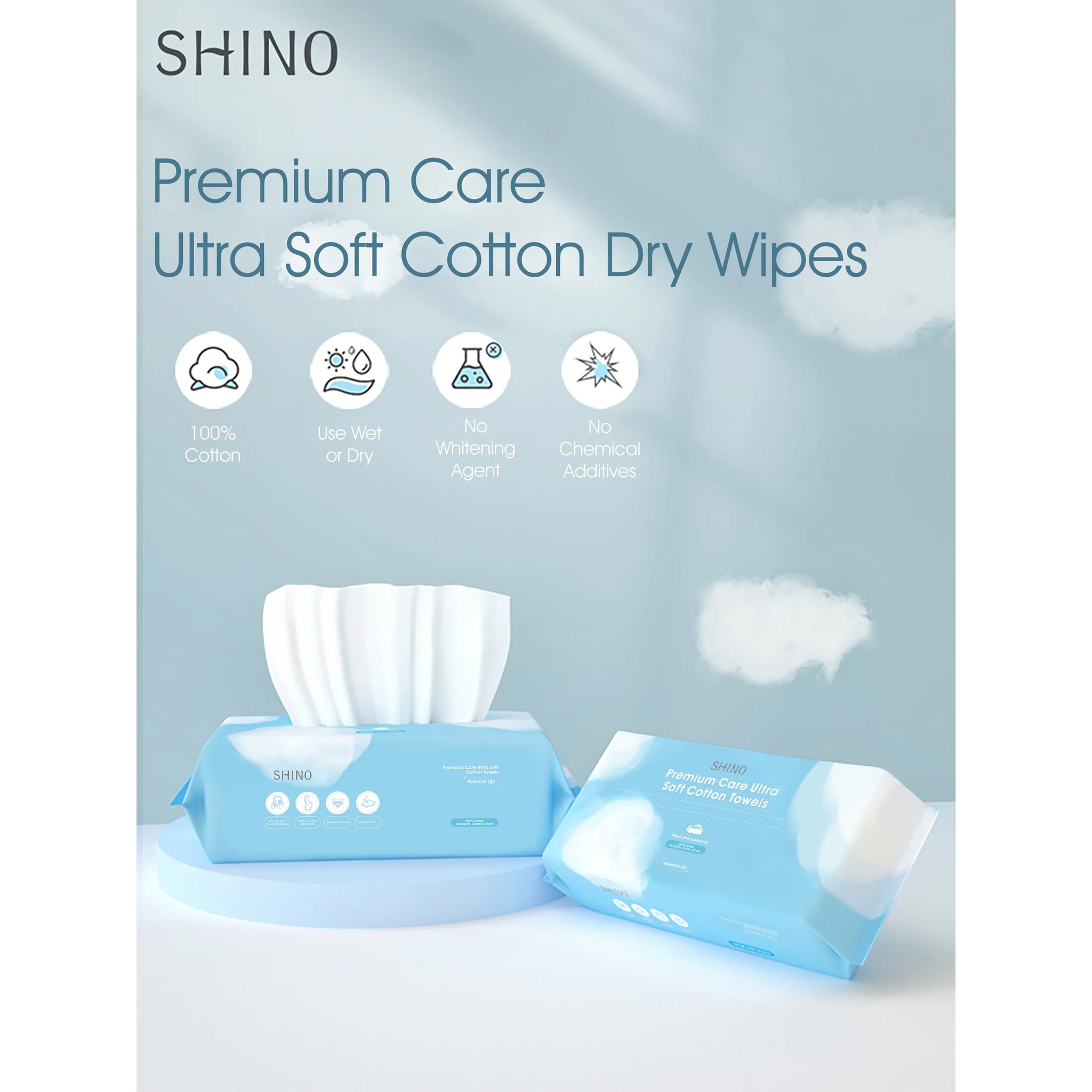 SHINO Premium Care 超柔软棉巾 80张