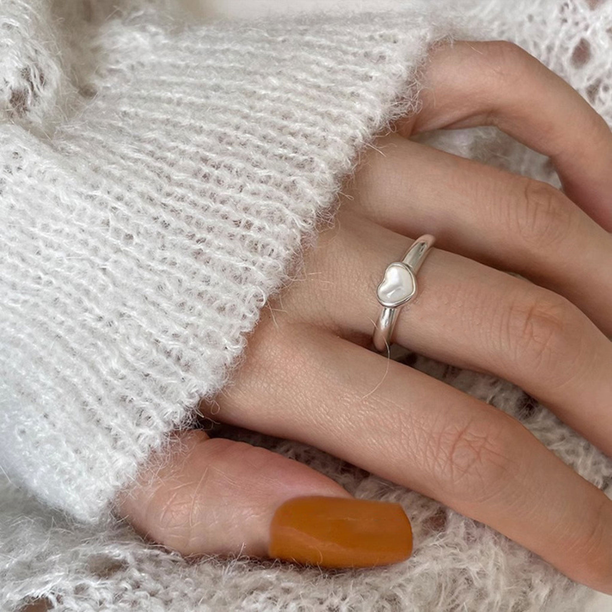 Heart Seashell Ring