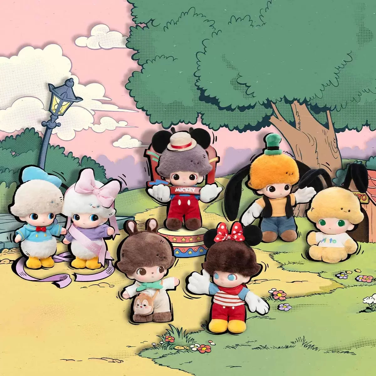 DIMOO WORLD × DISNEY Series-Vinyl Plush Keychain Blind Box 1pc