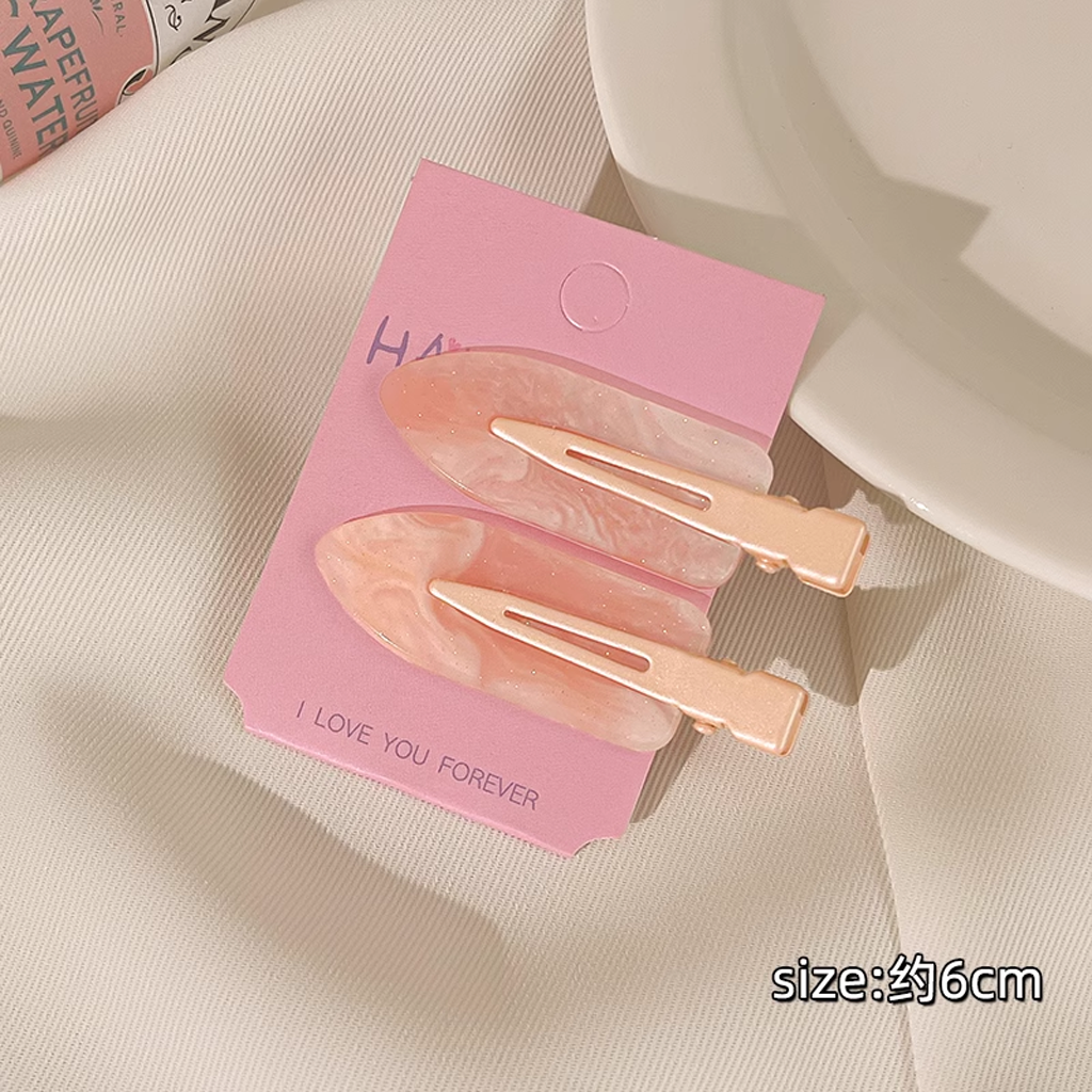 Acetate No-Crease Hair Clips 6 cm 2 pcs