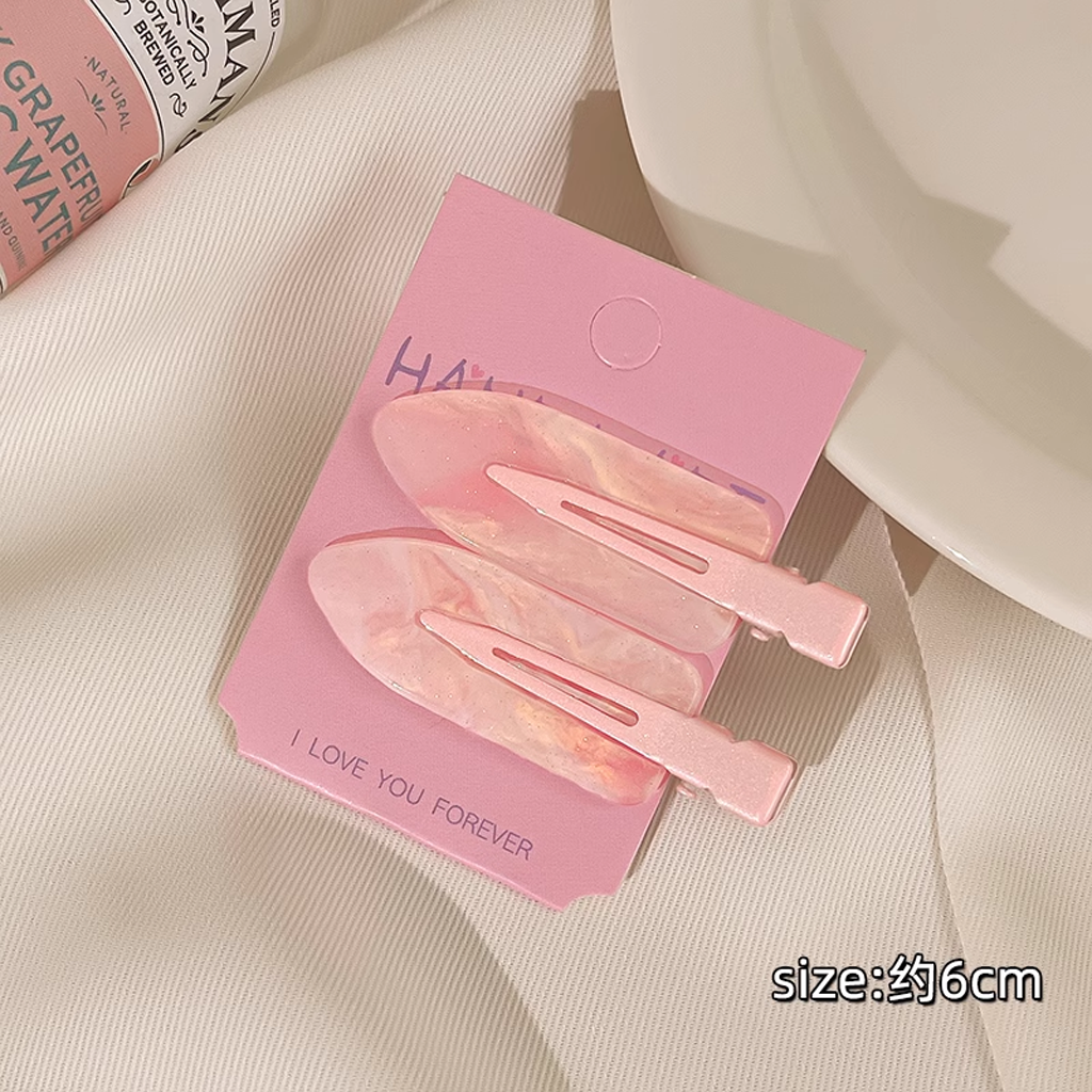 Acetate No-Crease Hair Clips 6 cm 2 pcs