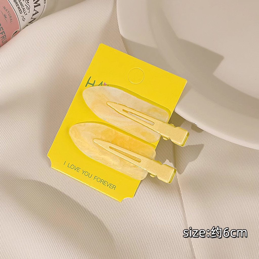 Acetate No-Crease Hair Clips 6 cm 2 pcs