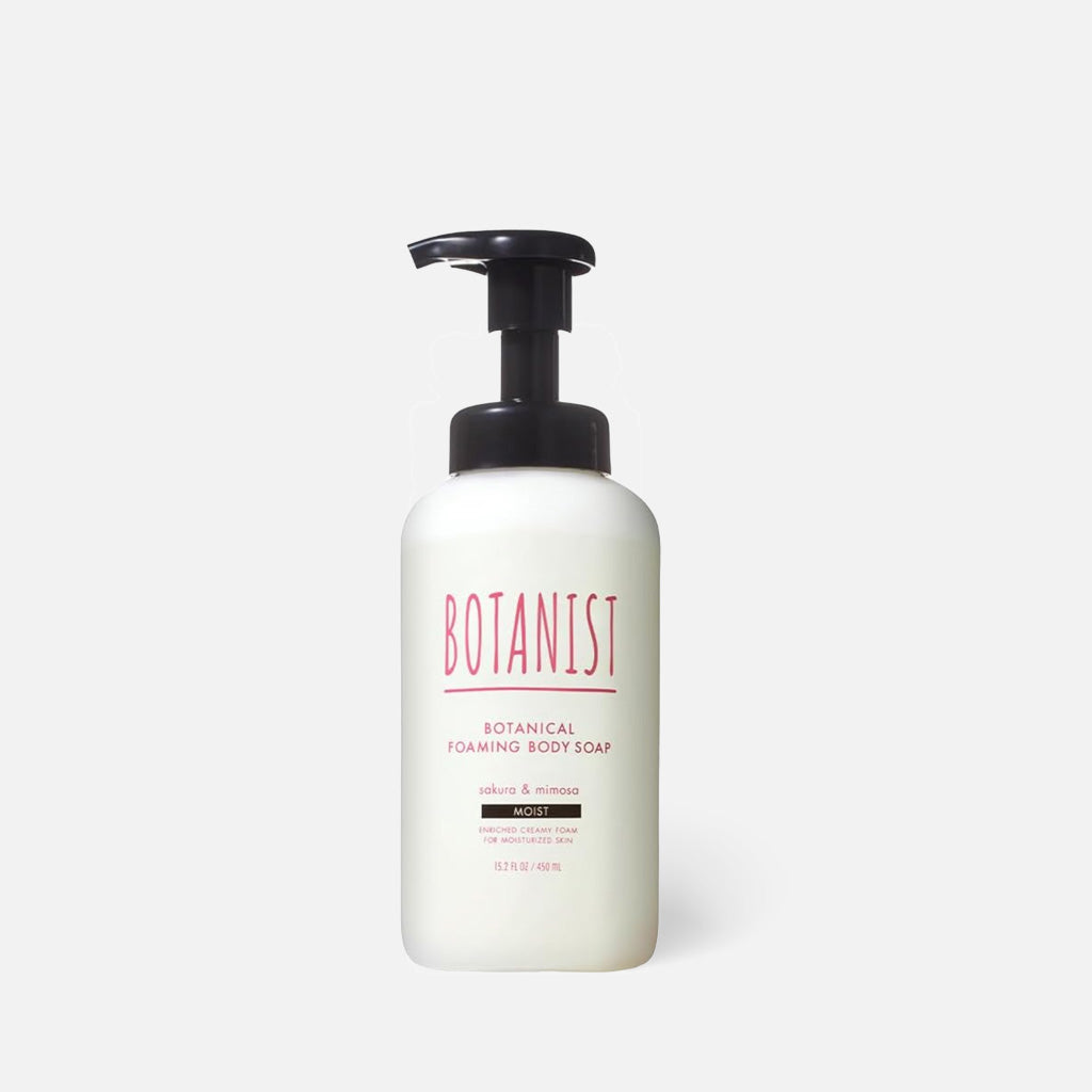 Experience the luxurious Sakura & Mimosa Foam Body Soap Moist, perfect for keeping your skin moist and moisturized.