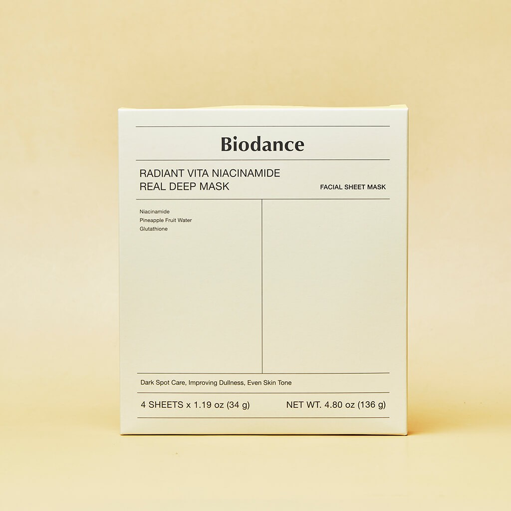 Biodance Radiant Niacinamide Real Deep Mask 4 pcs