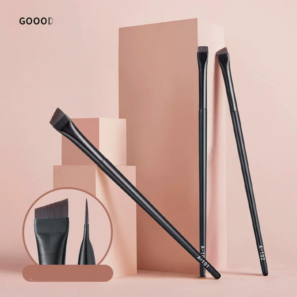 It is a dual-ended tool designed for precise eyebrow grooming and application.