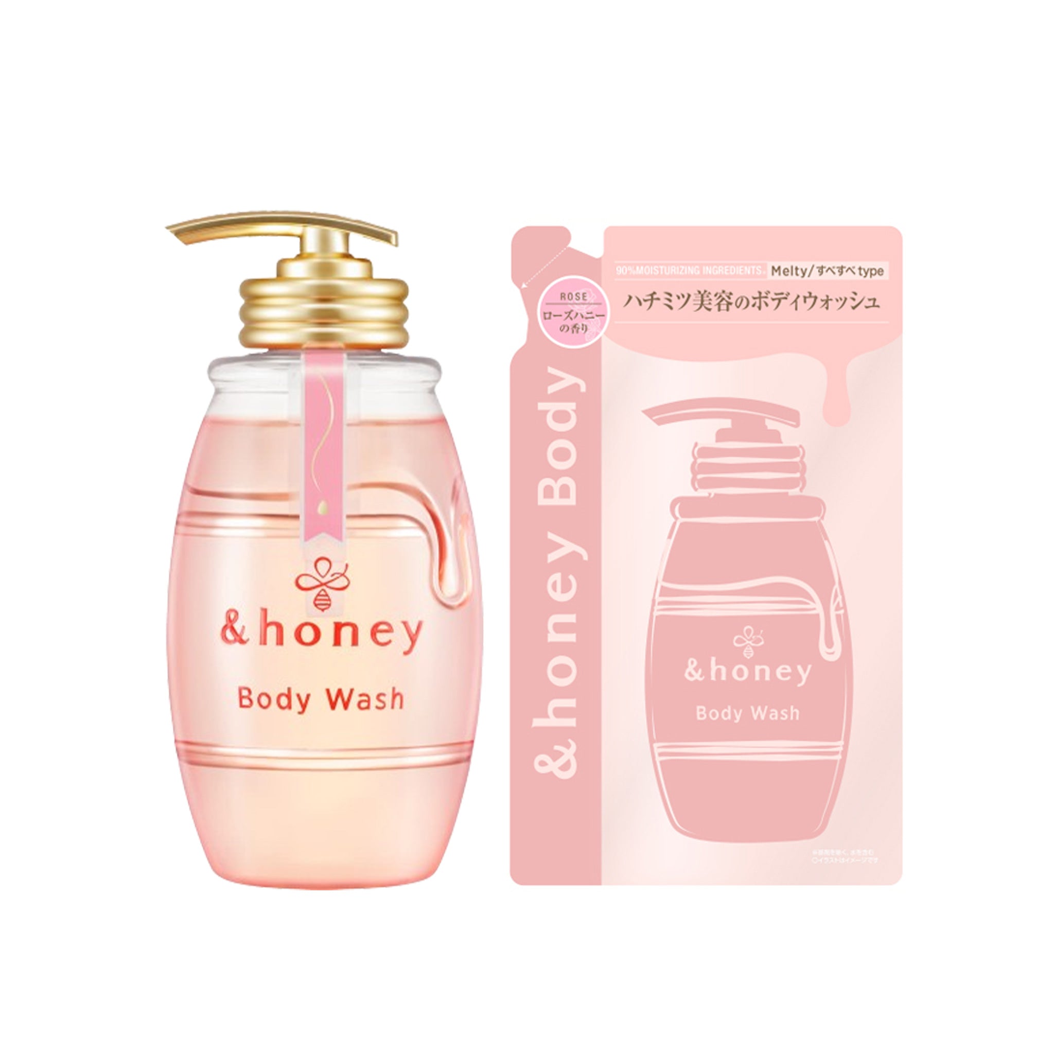 ViCREA &honey Rose Honey Melty Moist Gel Body Wash 500ml