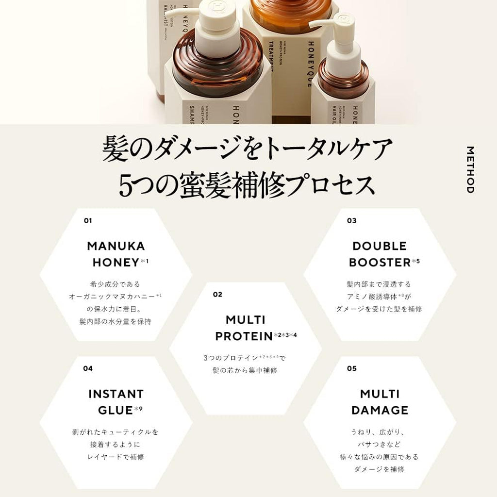 HONEYQUE 深层修护 蜜糖蛋白 胶囊发油 500 毫克 * 6 + 100 毫升