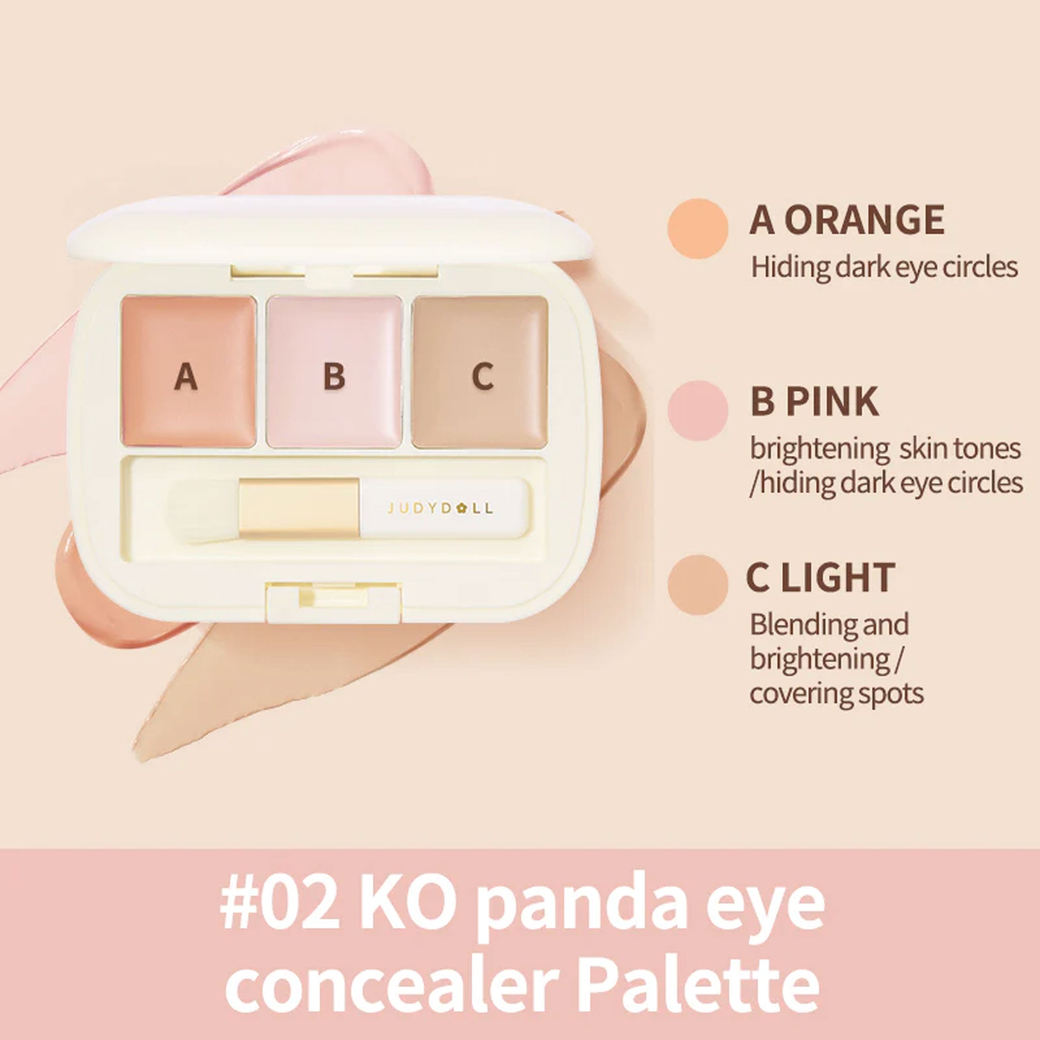 JUDYDOLL Three-Shades Concealer Palette 2.7 g