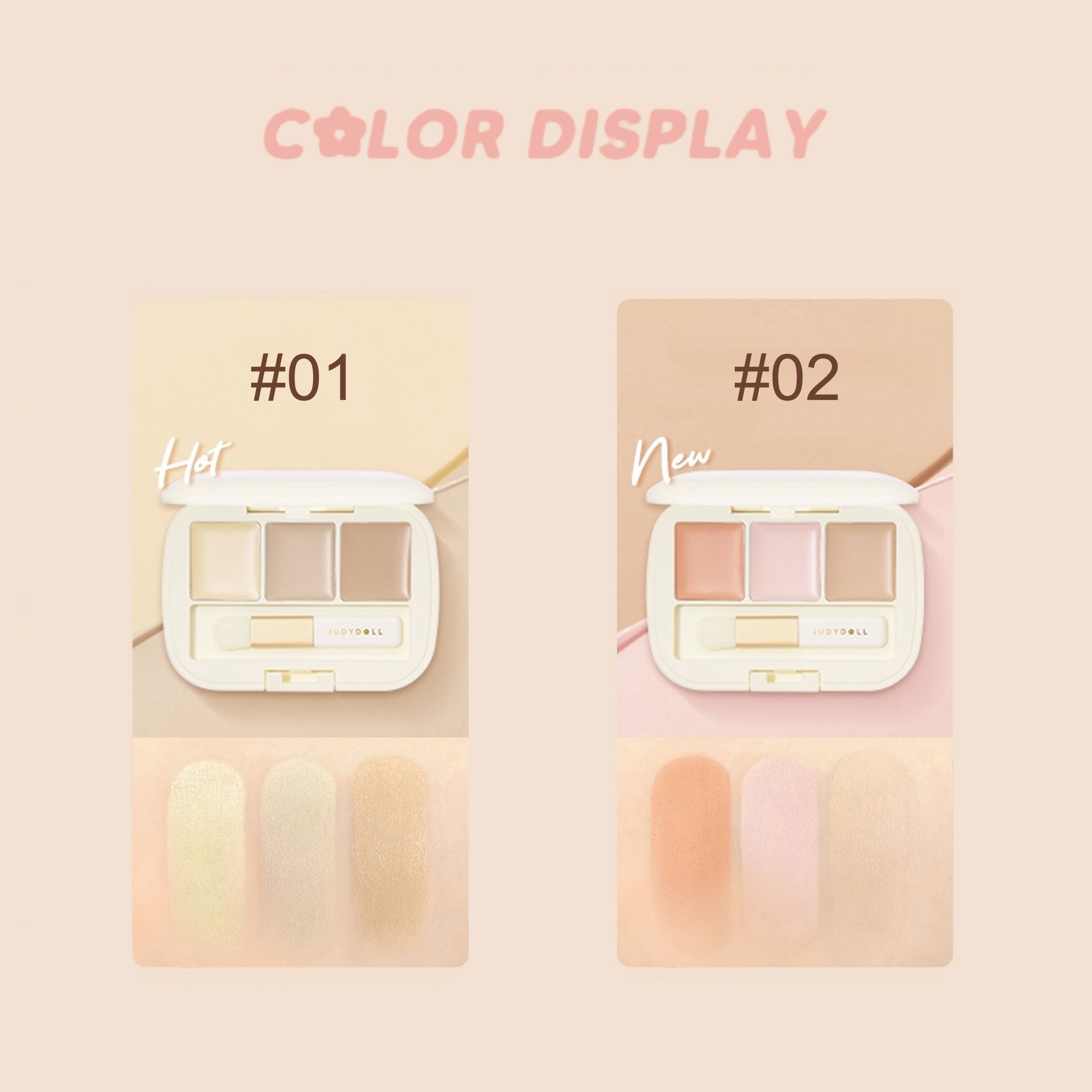 JUDYDOLL Three-Shades Concealer Palette 2.7 g