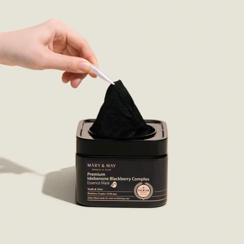 Mary & May Premium Idebenon Blackberry Complex Essence Mask 20 pcs