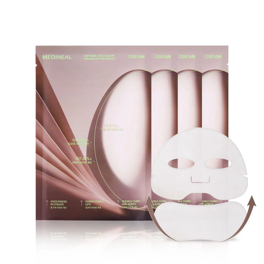 MEDIHEAL Retinol Collagen Cream Lifting Mask 4 pcs
