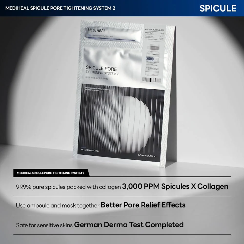 MEDIHEAL Spicule 胶原蛋白微针毛孔收敛面膜2 4 片