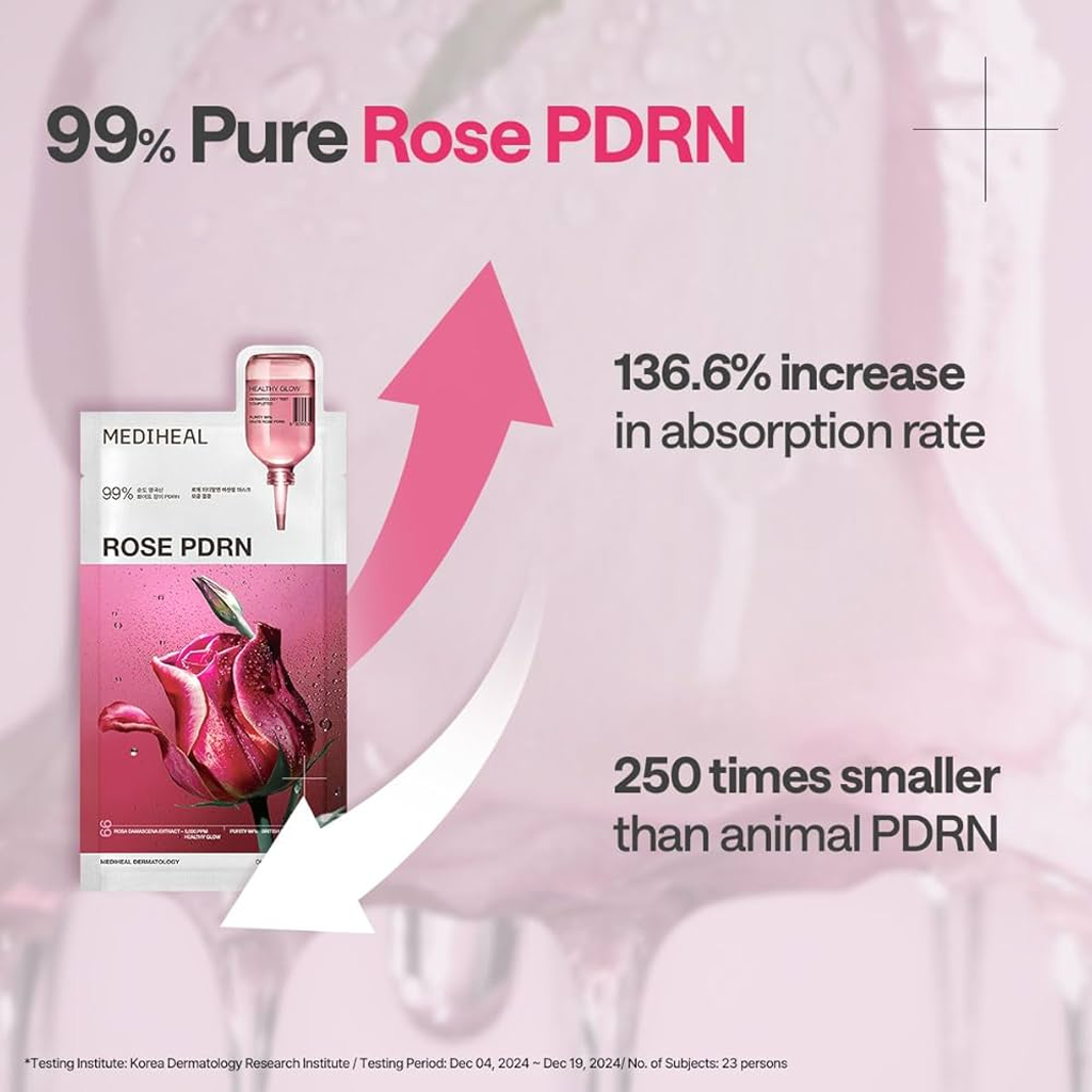 MEDIHEAL Rose PDRN Essential Mask 10 pcs