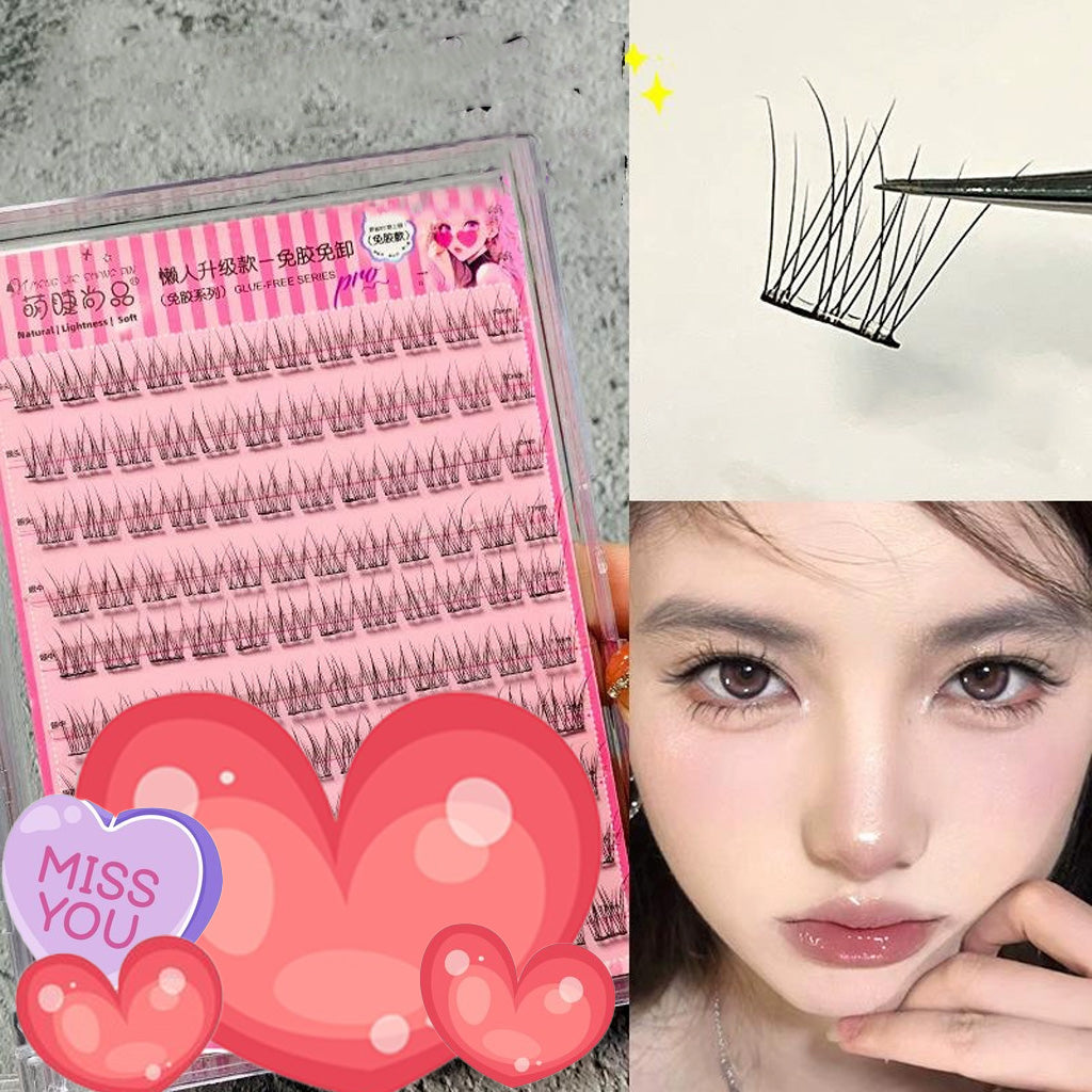 MJSP False Eyelashes 10 rows Glue Free Fish Tails MJS02