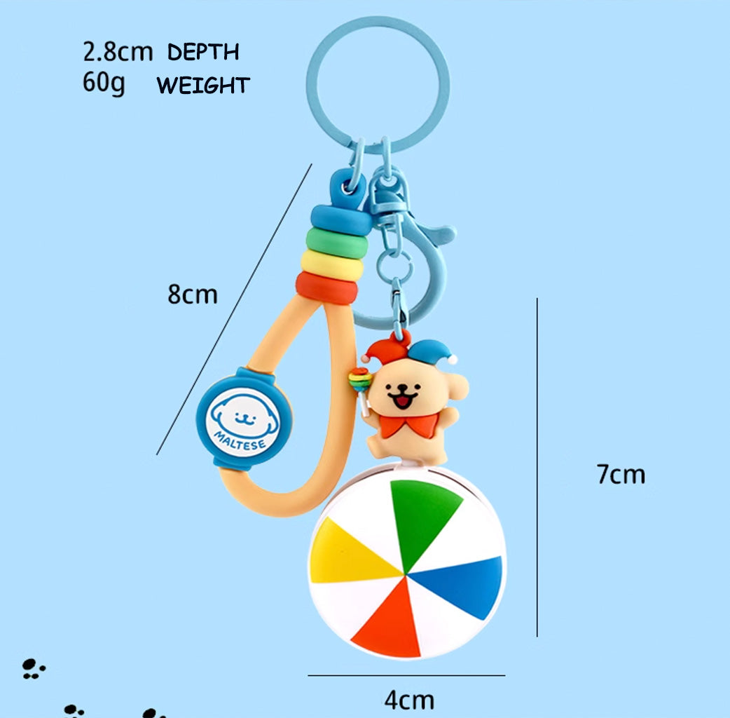 Maltese Amusement Circus Keychain