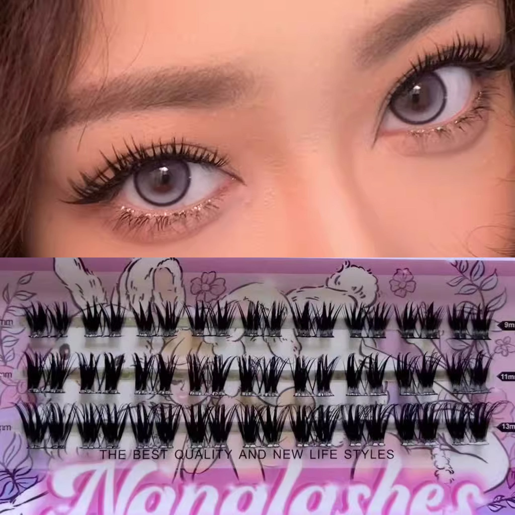 NANALASHES Barbie Doll Twin Star Cluster False Eyelashes