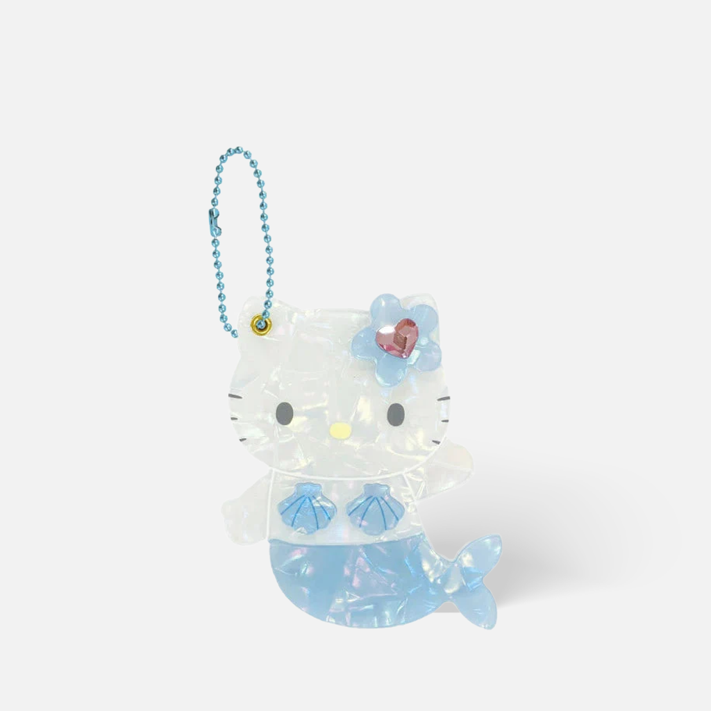 NIC Sanrio Hello Kitty Shell Mirror Keychain Mermaid 1 pc