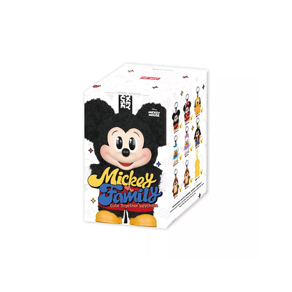 POP MART Mickey Family Cute Together Keychain Series Figures Blind Box