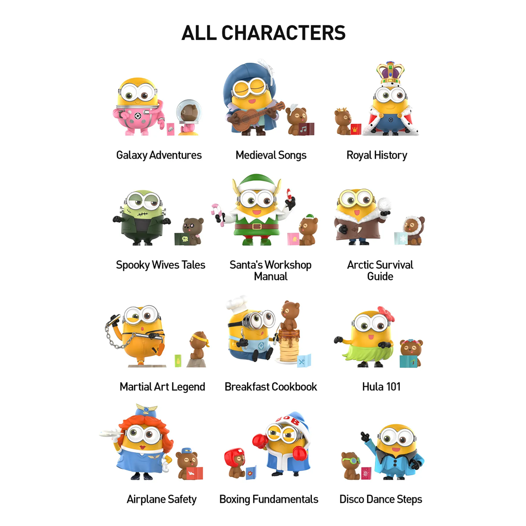 POP MART Minions Bedtime Stories by Bob and Tim Series Figures Blind Box