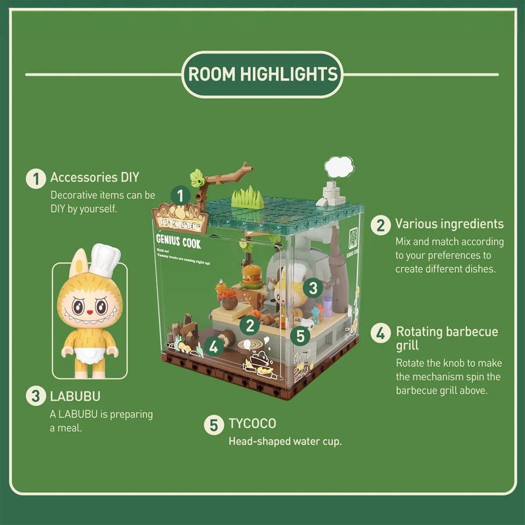 POP MART THE MONSTERS Forest Secret Base Series Blocks Part 2 - Genius Cook