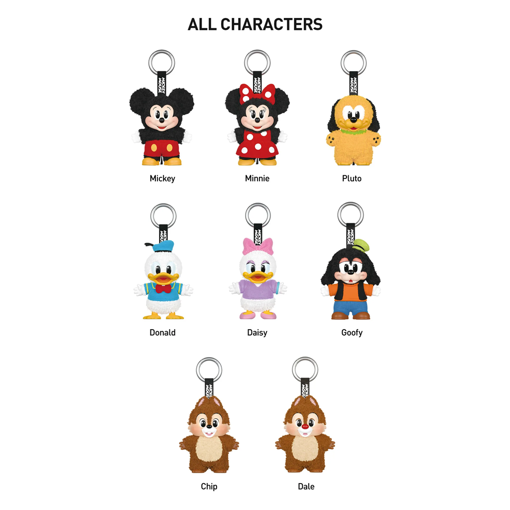 POP MART Mickey Family Cute Together Keychain Series Figures Blind Box