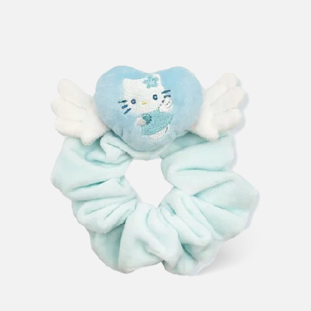 Cute and playful Sanrio Hello Kitty Sky Blue Angel Scrunchie