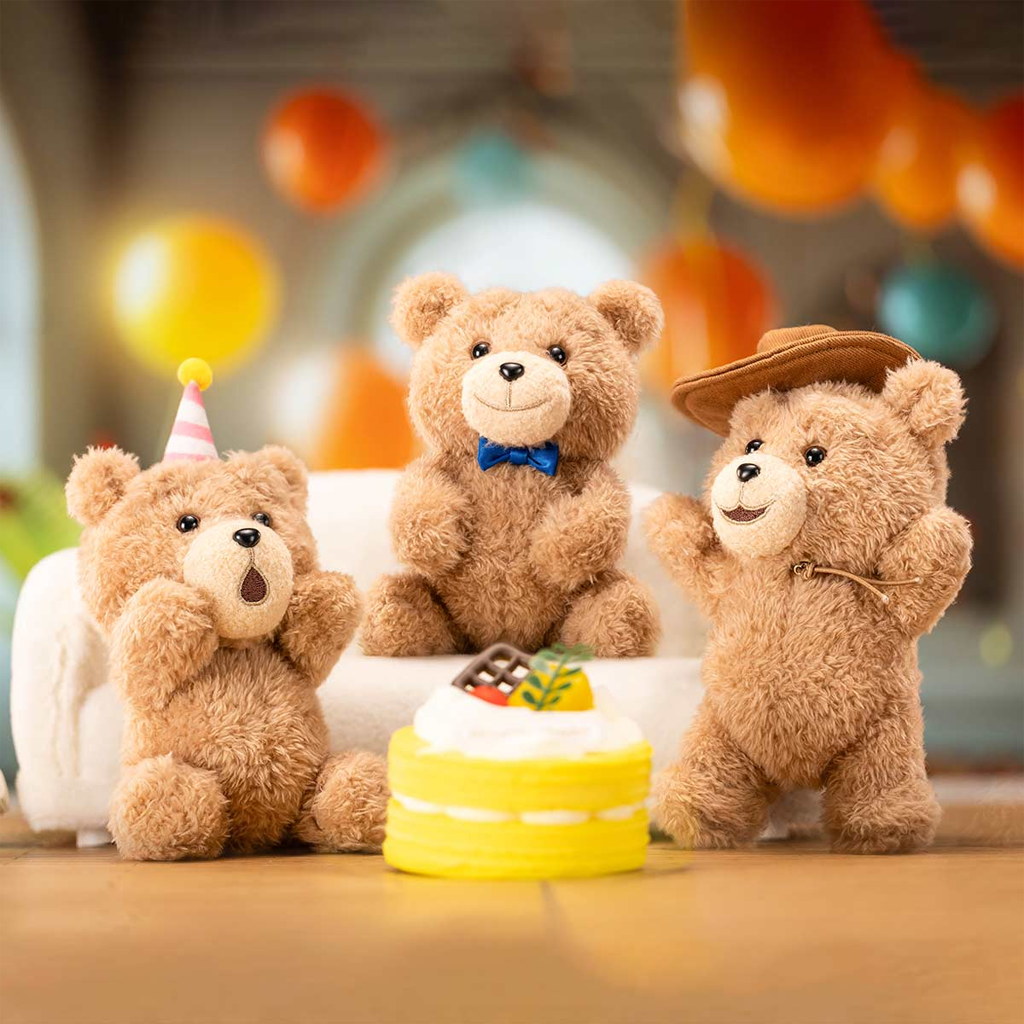 POP MART Ted2 Teddy Bear Action Plush Pendant Blind Box