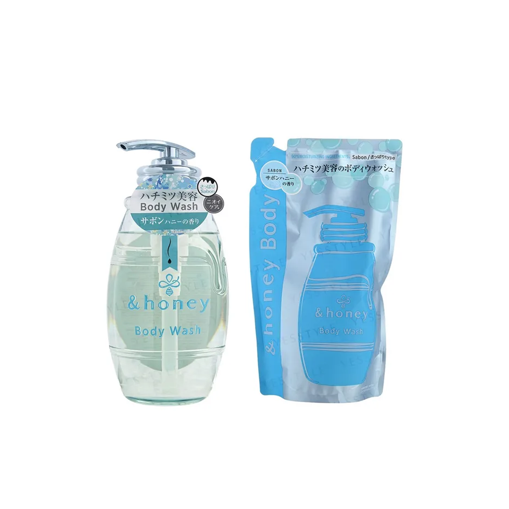 ViCREA &honey Sabon Clear Gel Body Wash Emerald Sabon Honey Scent 500 ml