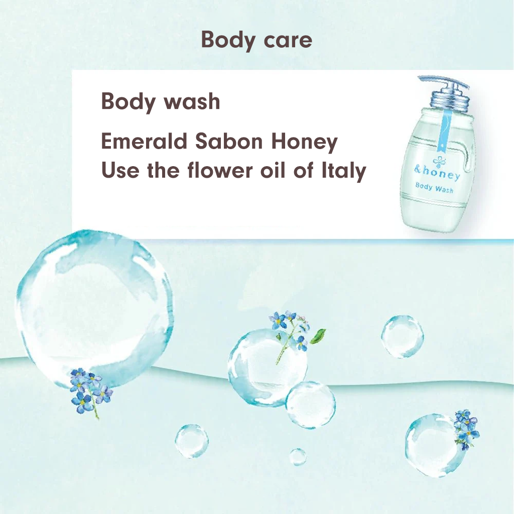 ViCREA &honey Sabon Clear Gel Body Wash Emerald Sabon Honey Scent 500 ml