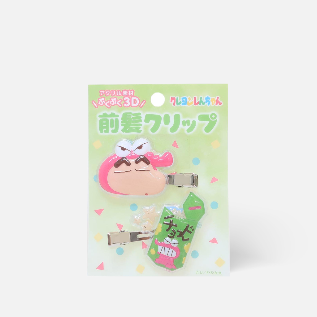 aiplanning Crayon Shin-chan Three-Dimensional Acrylic Bang Clip 2 pcs