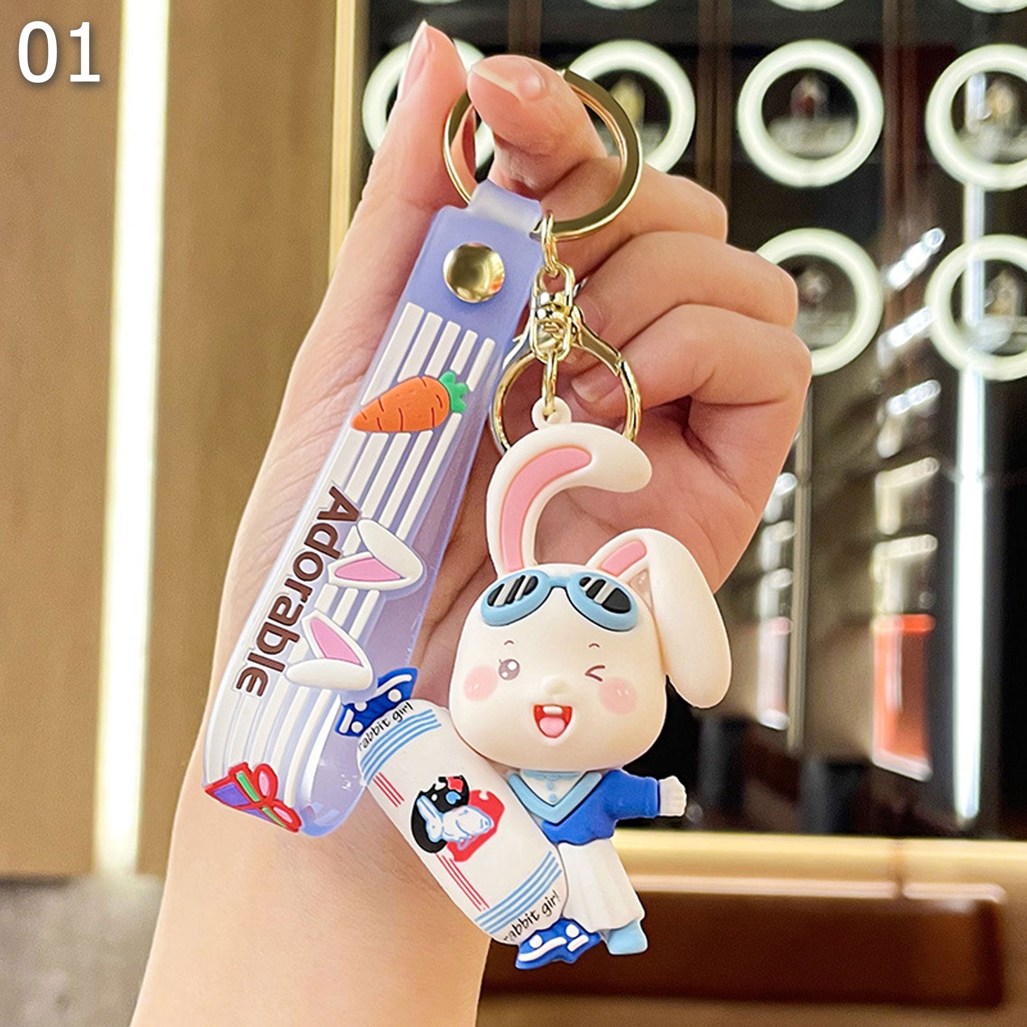White Rabbit Creamy Candy Keychain