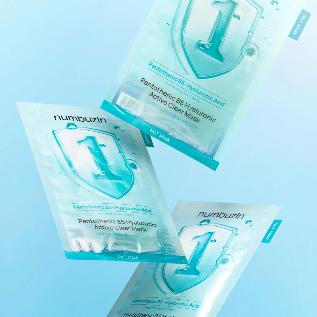 numbuzin Pantothenic B5 Hyaluronic Active Clear Mask 4 pcs