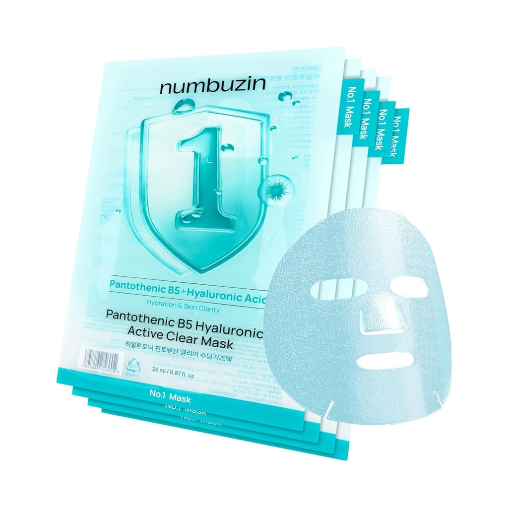 numbuzin Pantothenic B5 Hyaluronic Active Clear Mask 4 pcs