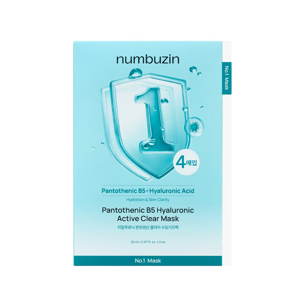 numbuzin Pantothenic B5 Hyaluronic Active Clear Mask 4 pcs
