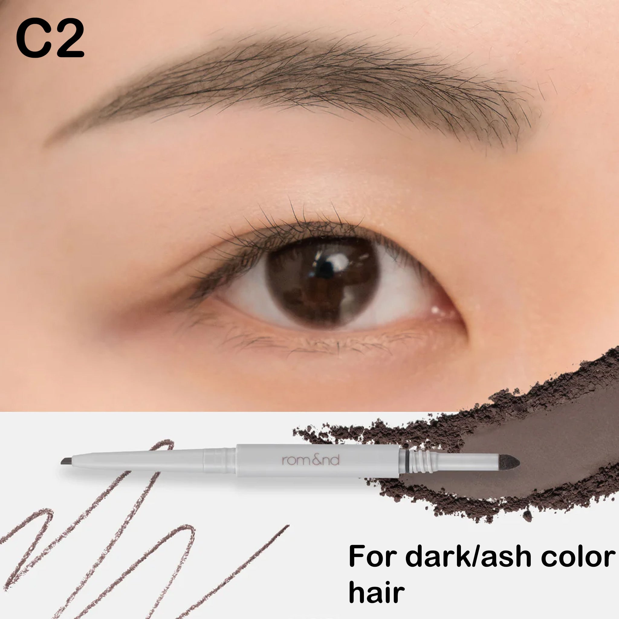 rom&nd Han All Sharp Brow 三合一柔雾气垫眉笔