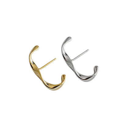 Minimalist C-Shaped Earrings