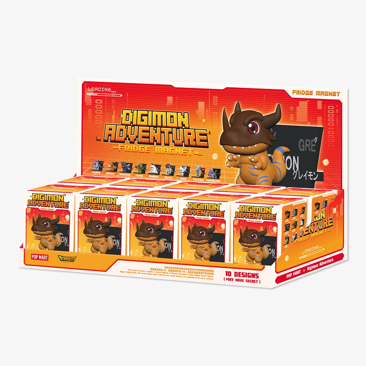 POP MART Digimon Adventure Fridge Magnet Series Figures Blind box