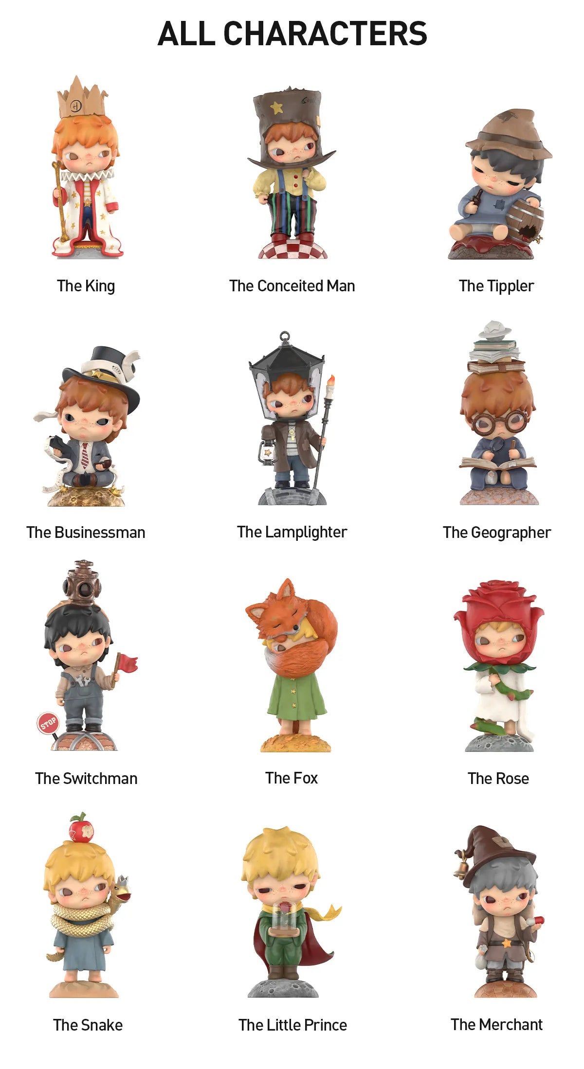 POP MART Hirono×Le Petit Prince Series Figures Blind box