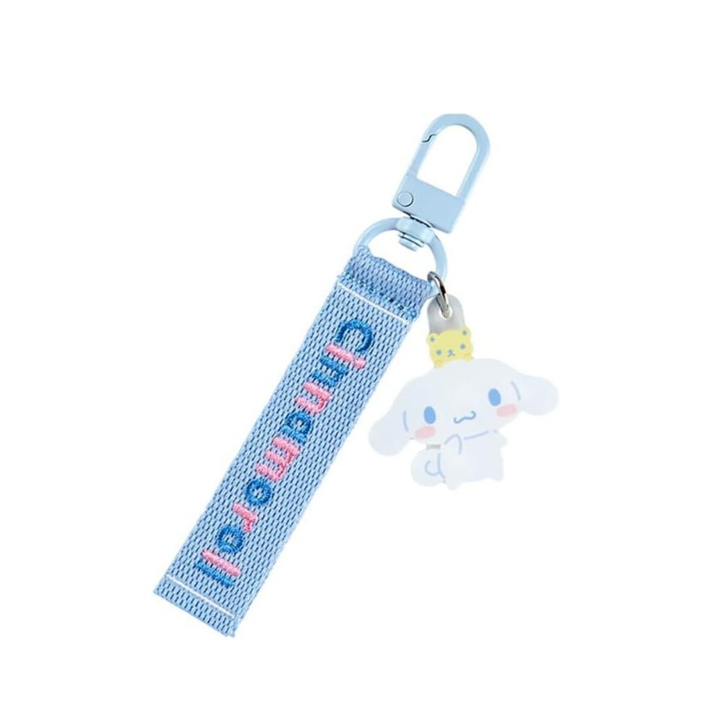 Add a touch of Sanrio charm to your accessories with this beautifully crafted embroidered keychain.