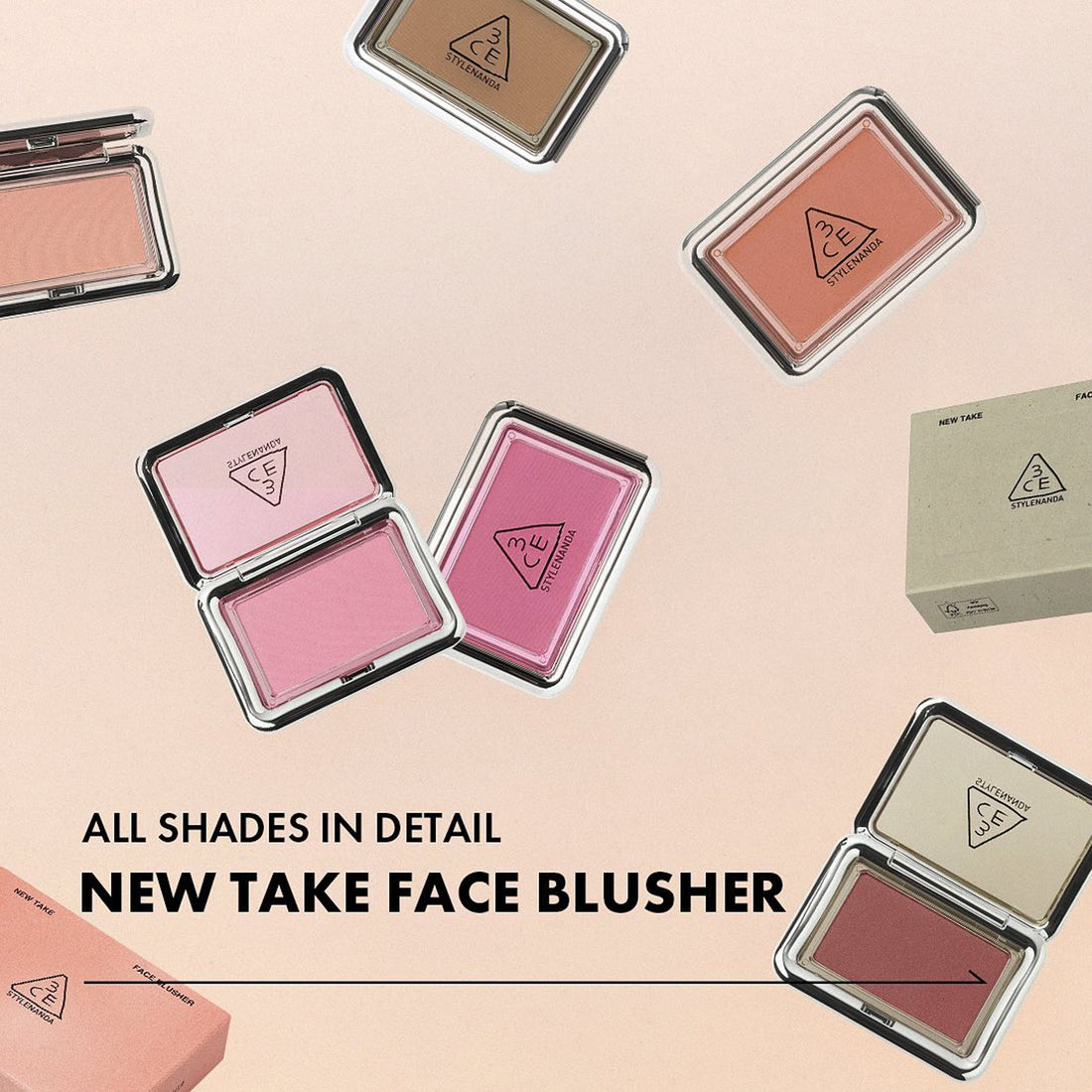 3CE New Take Face Blusher 4 Types