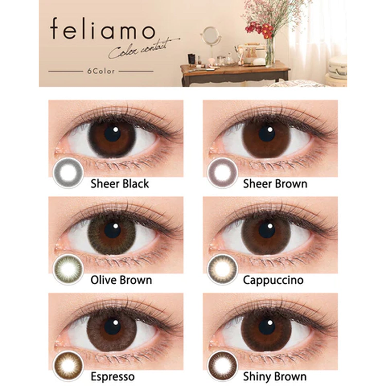 Feliamo 日抛美瞳 Espresso 10片