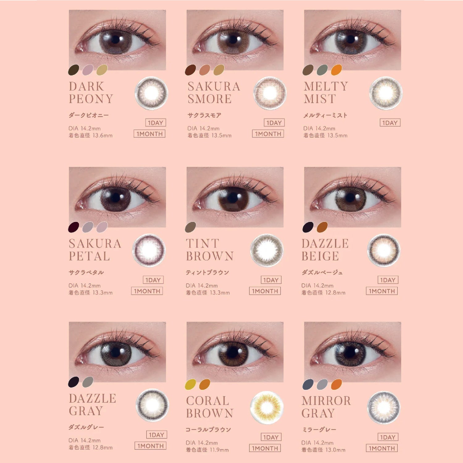 MOLAK 1Day Contact Lenses-Mirror Gray 10pcs