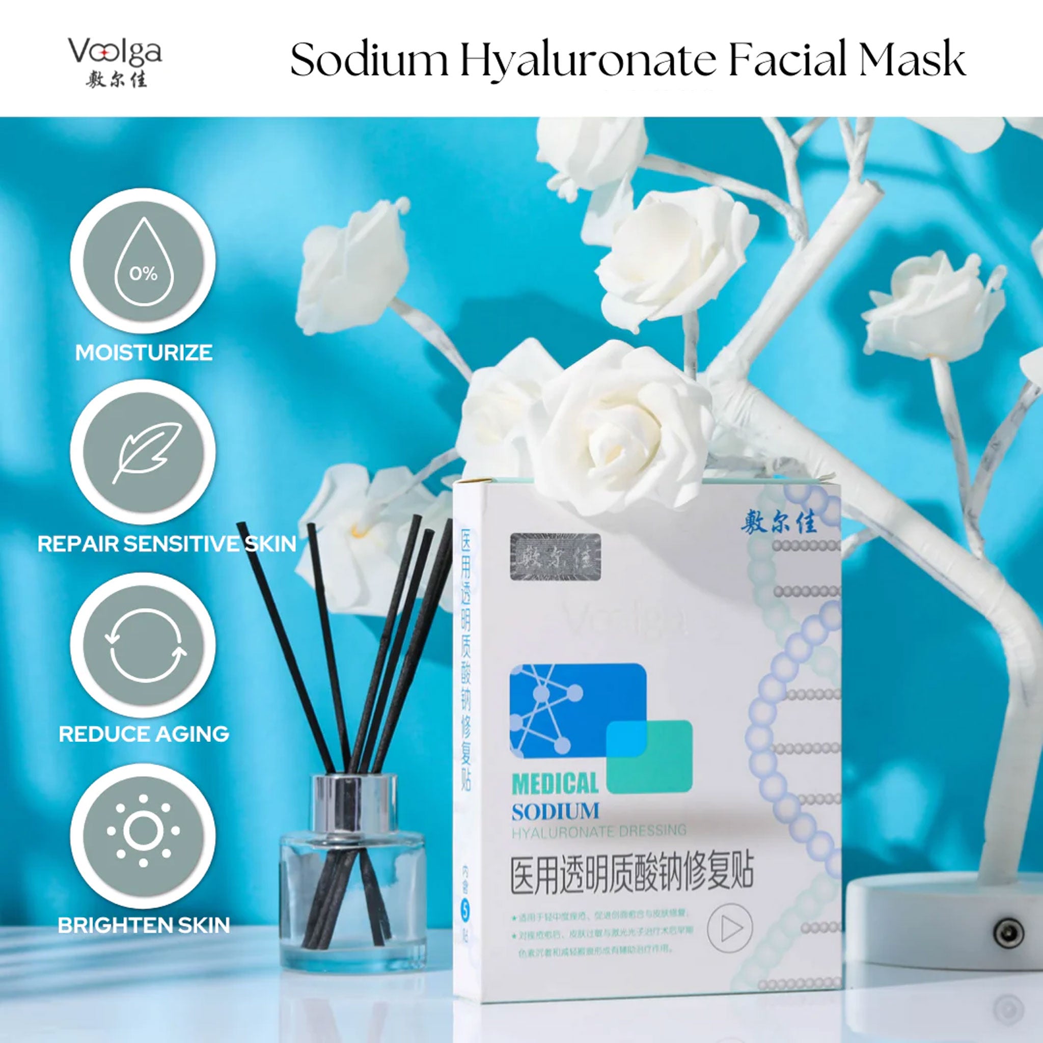 Voolga Hyaluronate Dressing Mask 5pcs