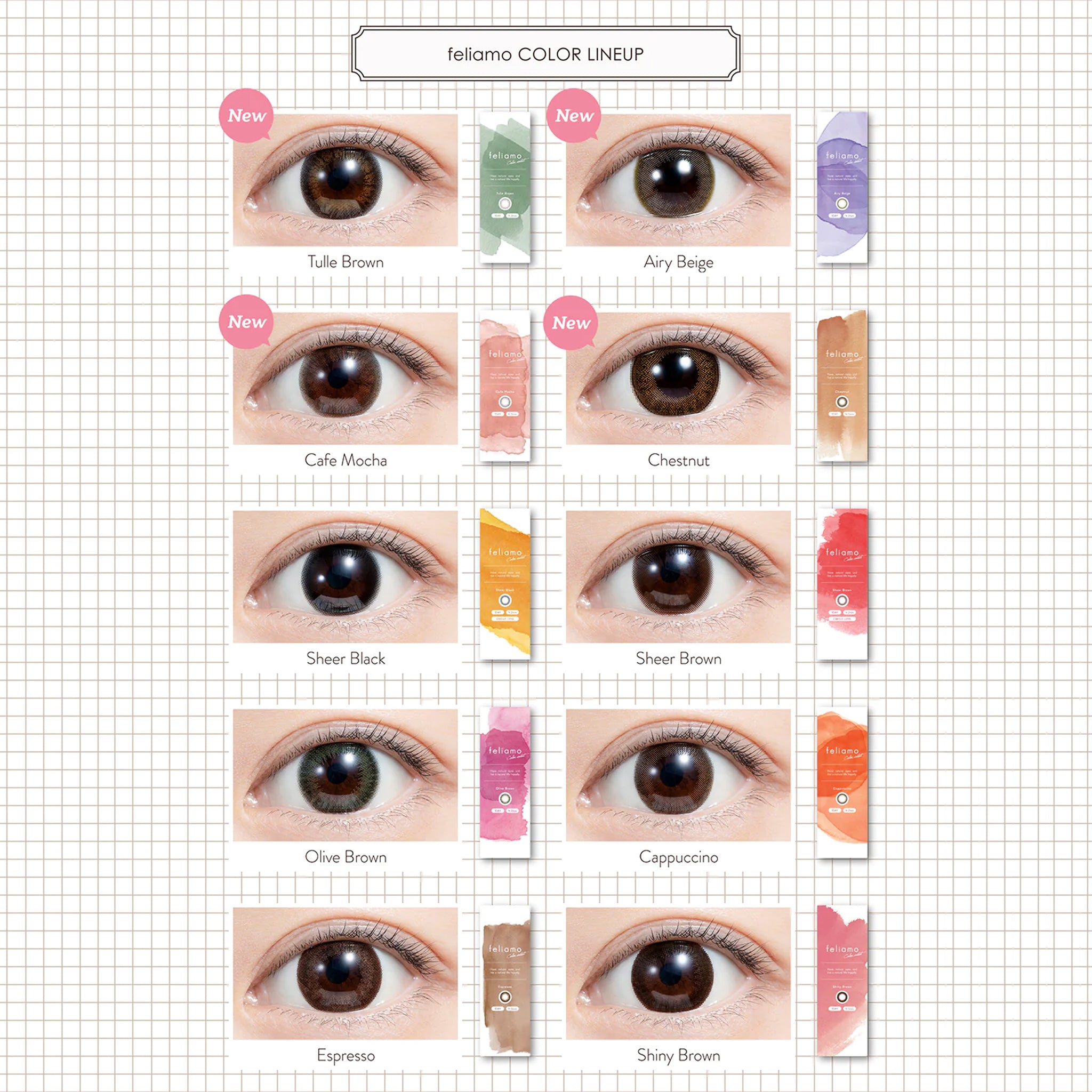 Feliamo 1Day Contact Lenses-Cafe Mocha 10pcs