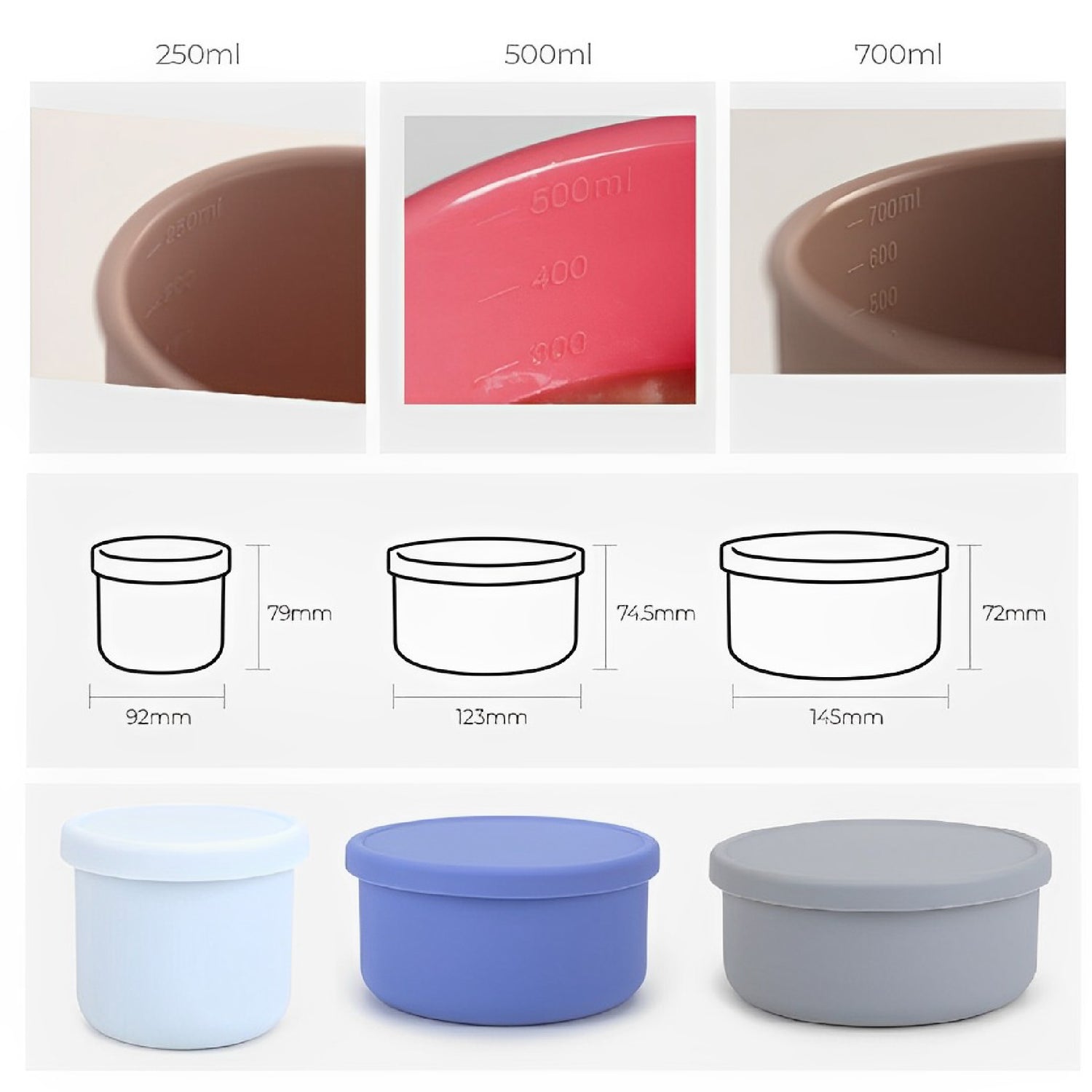 Dailylike Bonbon Silicone Bowl with Lid