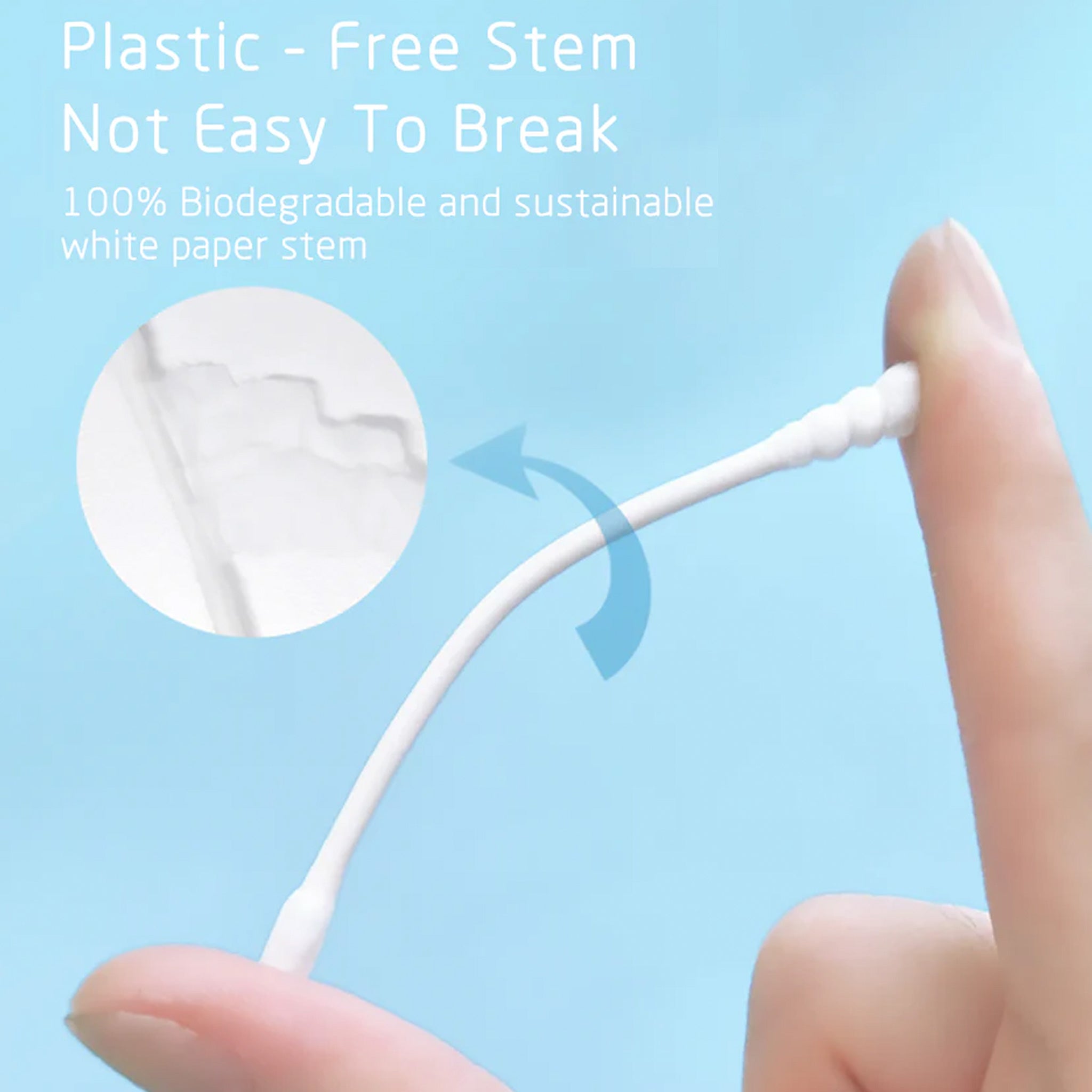 SHINO Dual 100% Organic Cotton Swabs