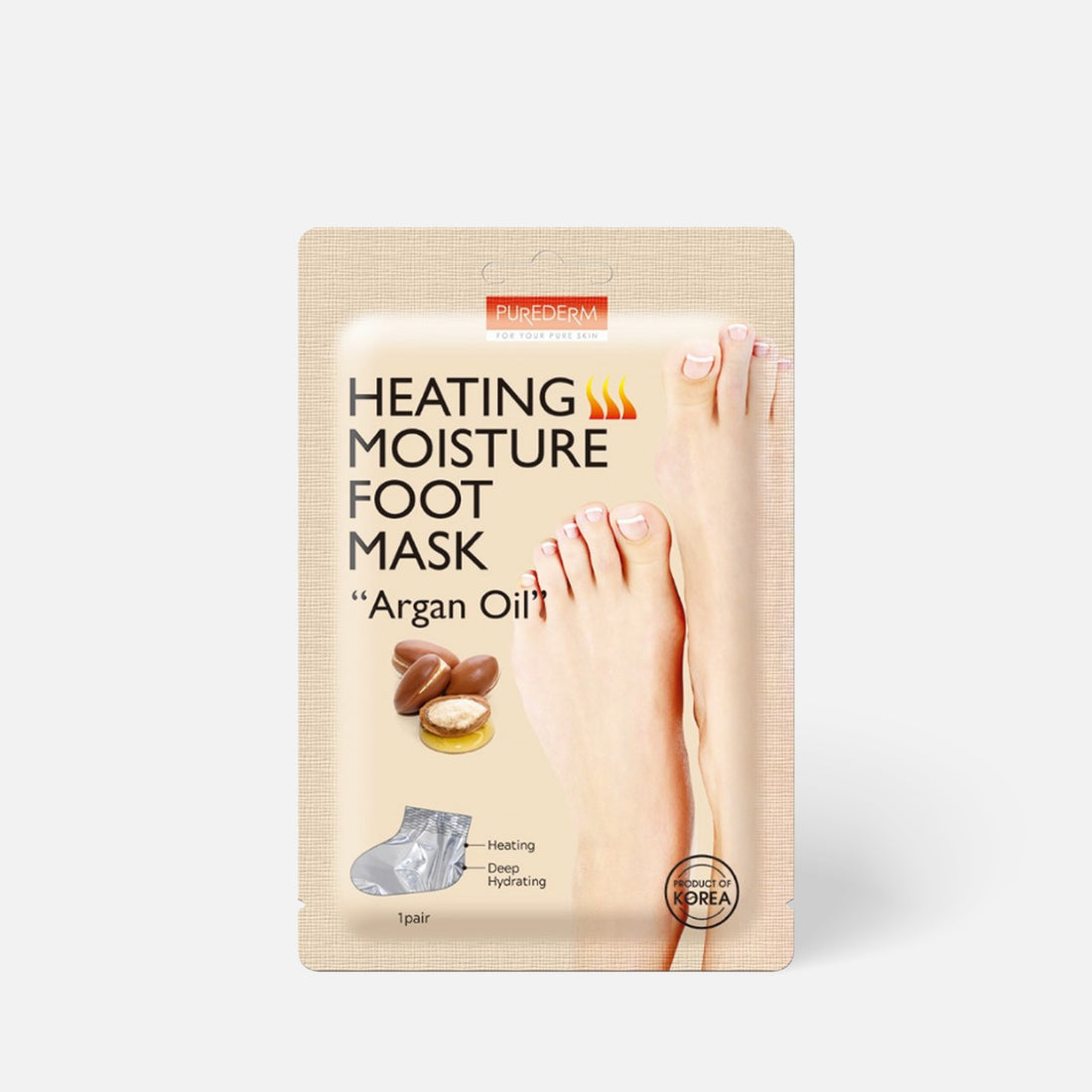 PUREDERM Heating Moisture Foot Mask Argan Oil