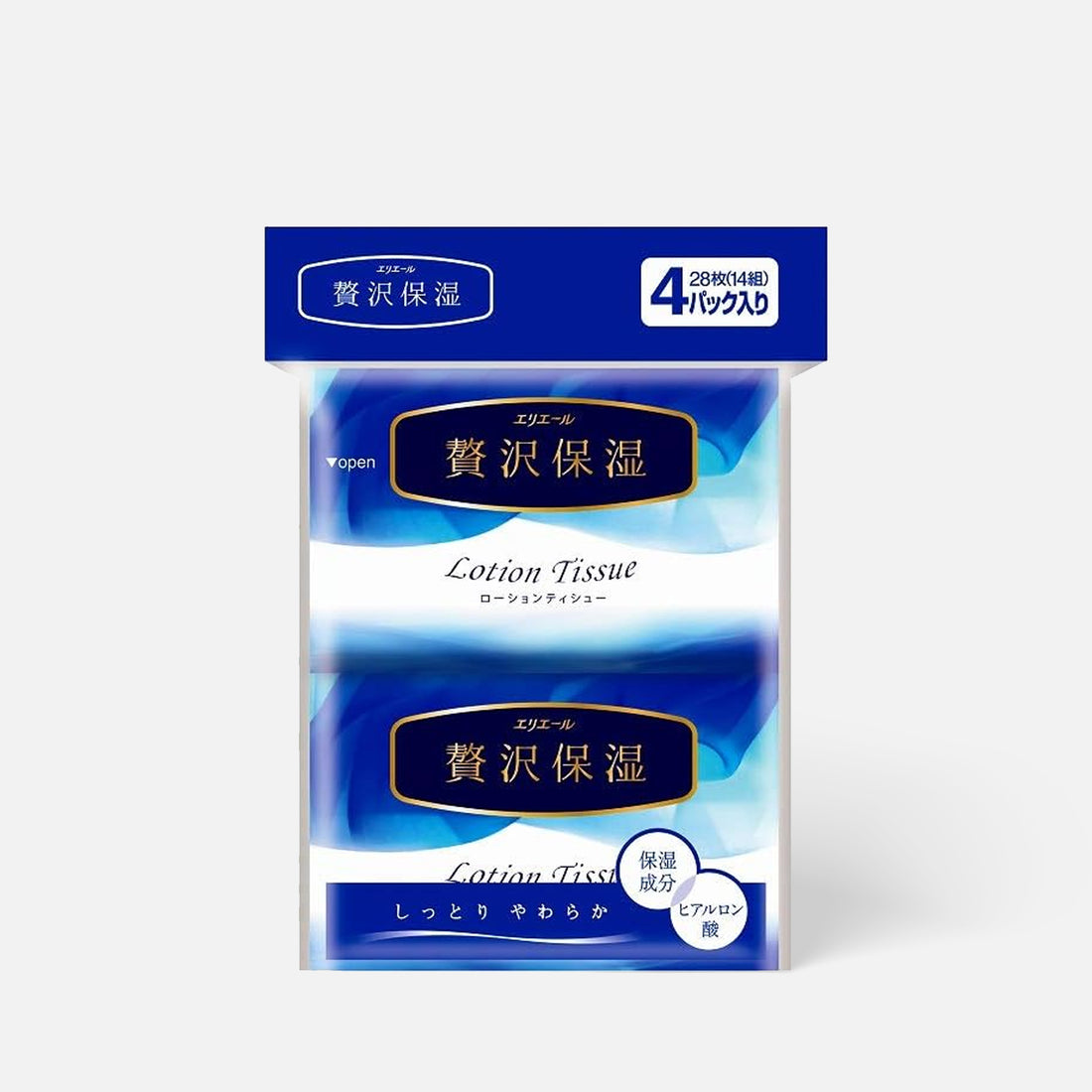 Elleair 奢华保湿袋装纸巾 4包