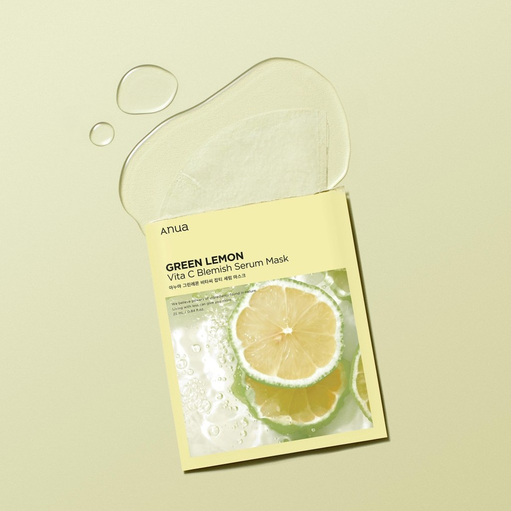 Anua Green Lemon Vita C Blemish Serum Mask